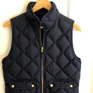 J. Crew Quilted Puffer Vest - Navy